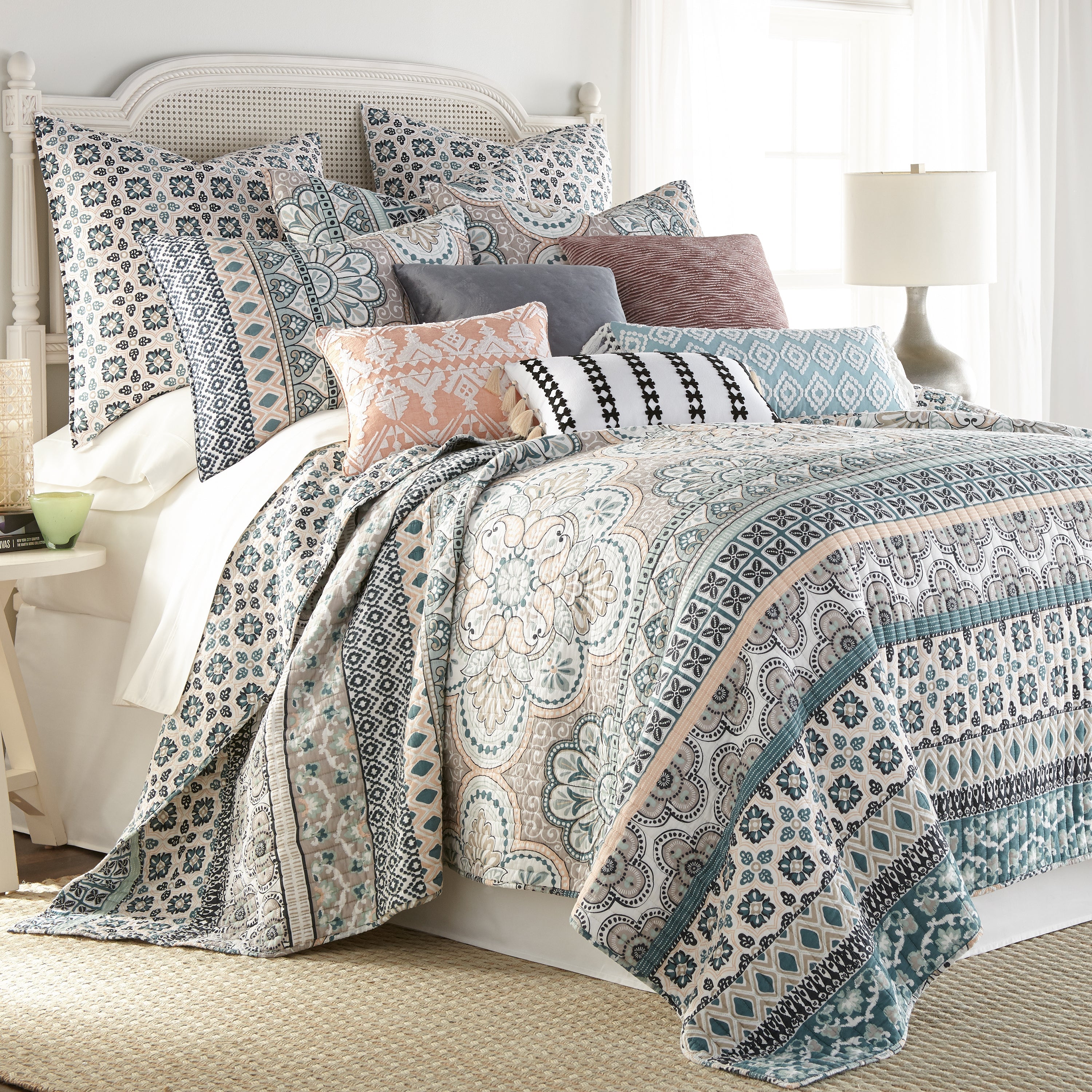 Addie Euro Shams Set of 2 - Premium 100% Cotton Decorative Pillowcases for King Size Pillows - Perfect for Bedroom Decor, Guest Room & Luxury Hotel Styling