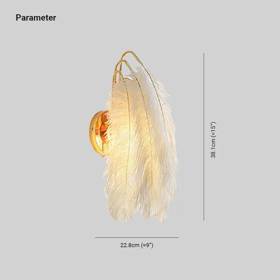 Feather Wall Light - White Modern Indoor Wall Sconce for Bedroom, Living Room & Hallway Decor | Soft Ambient Lighting for Cozy Home Atmosphere