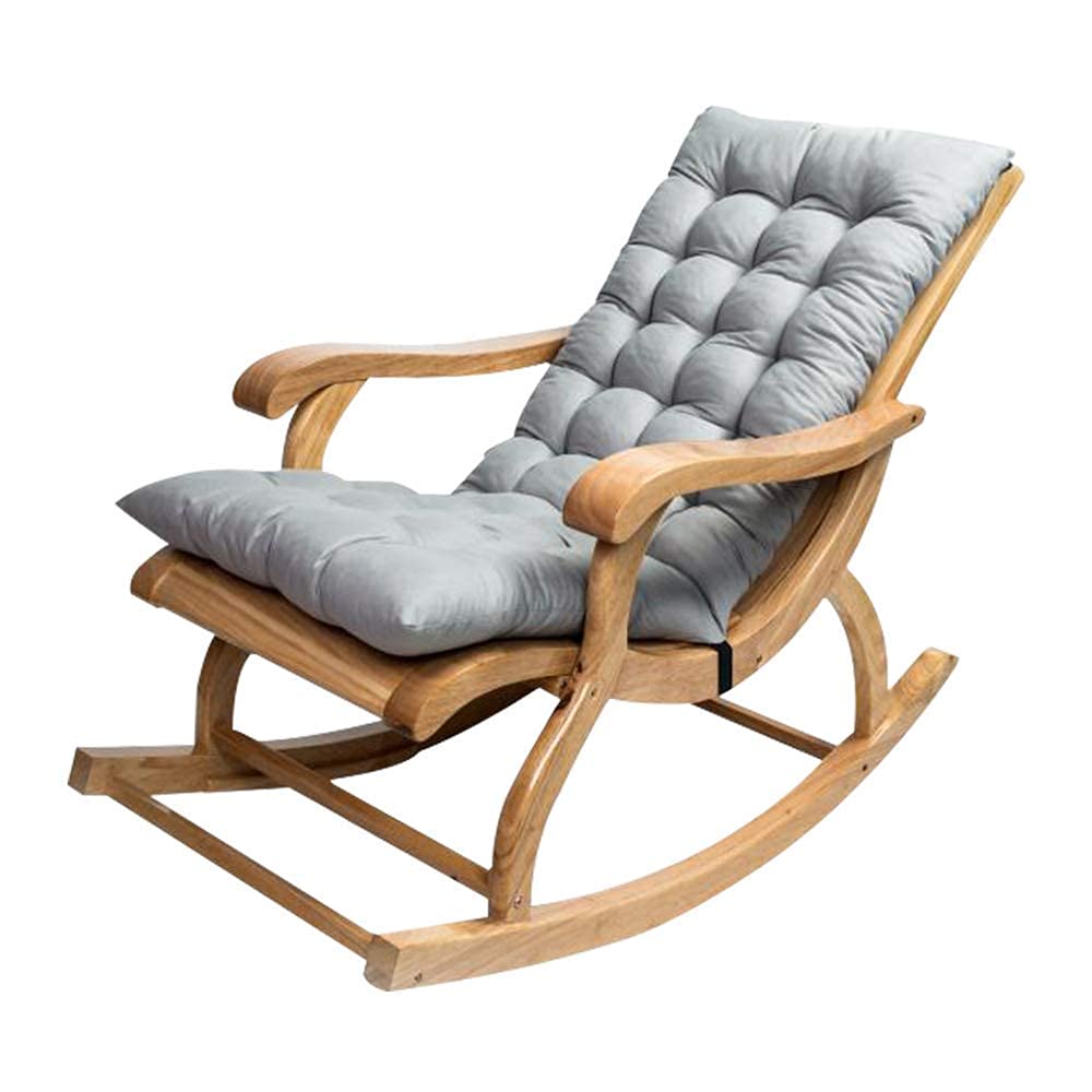Premium 120x50cm Outdoor Lounge Chair Cushion - Non-Slip Garden Chair Pad with Thick Padding for Patio, Poolside & Deck - Water Resistant Grey Recliner Cushion (Chair Not Included) - Perfect for Relaxing in Backyard, Balcony or Beach