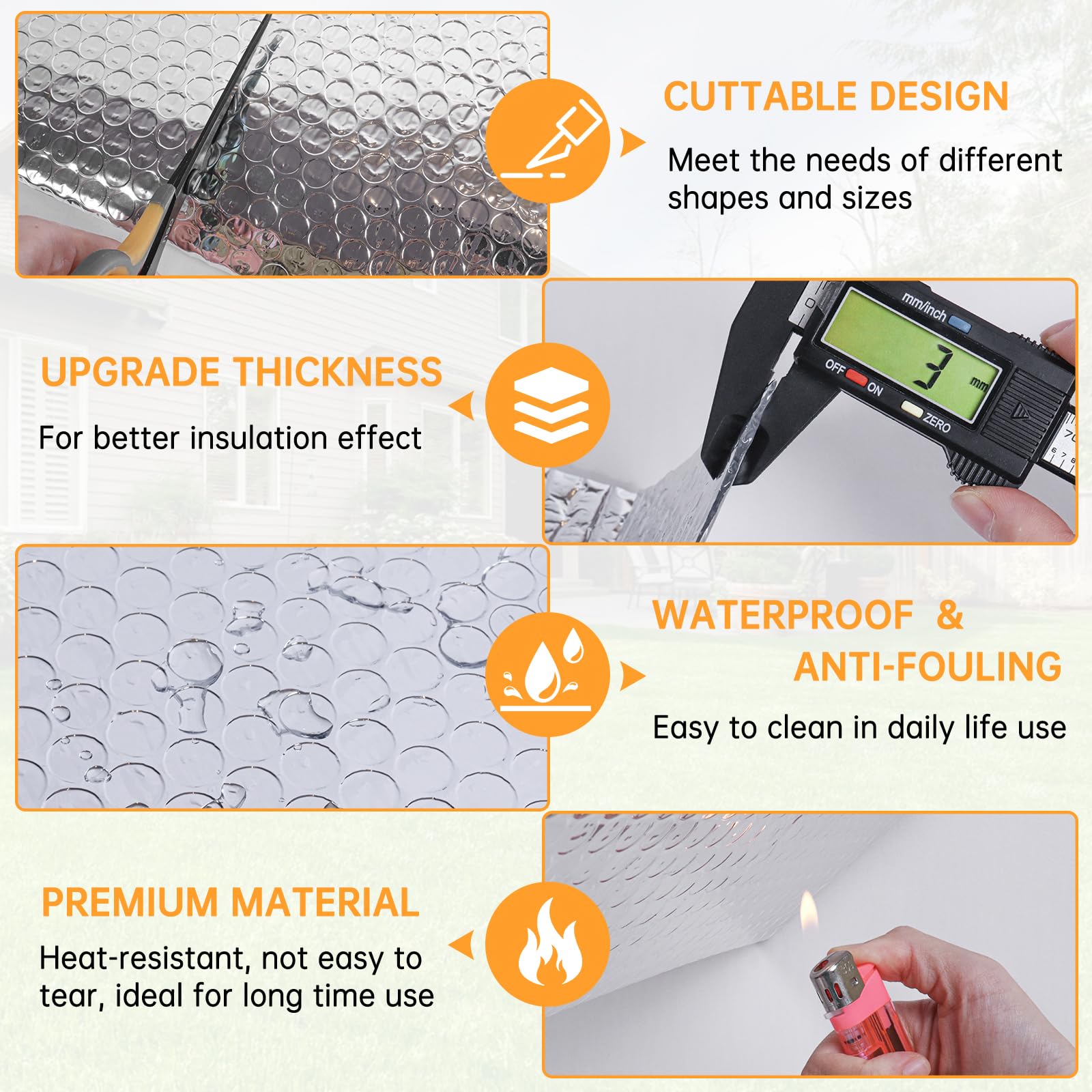 Reflective Foil Insulation Roll - Double Layer Bubble Wrap Radiant Barrier for RV, Home & Windows - Weatherproof, Thermal Insulation Sheet (59