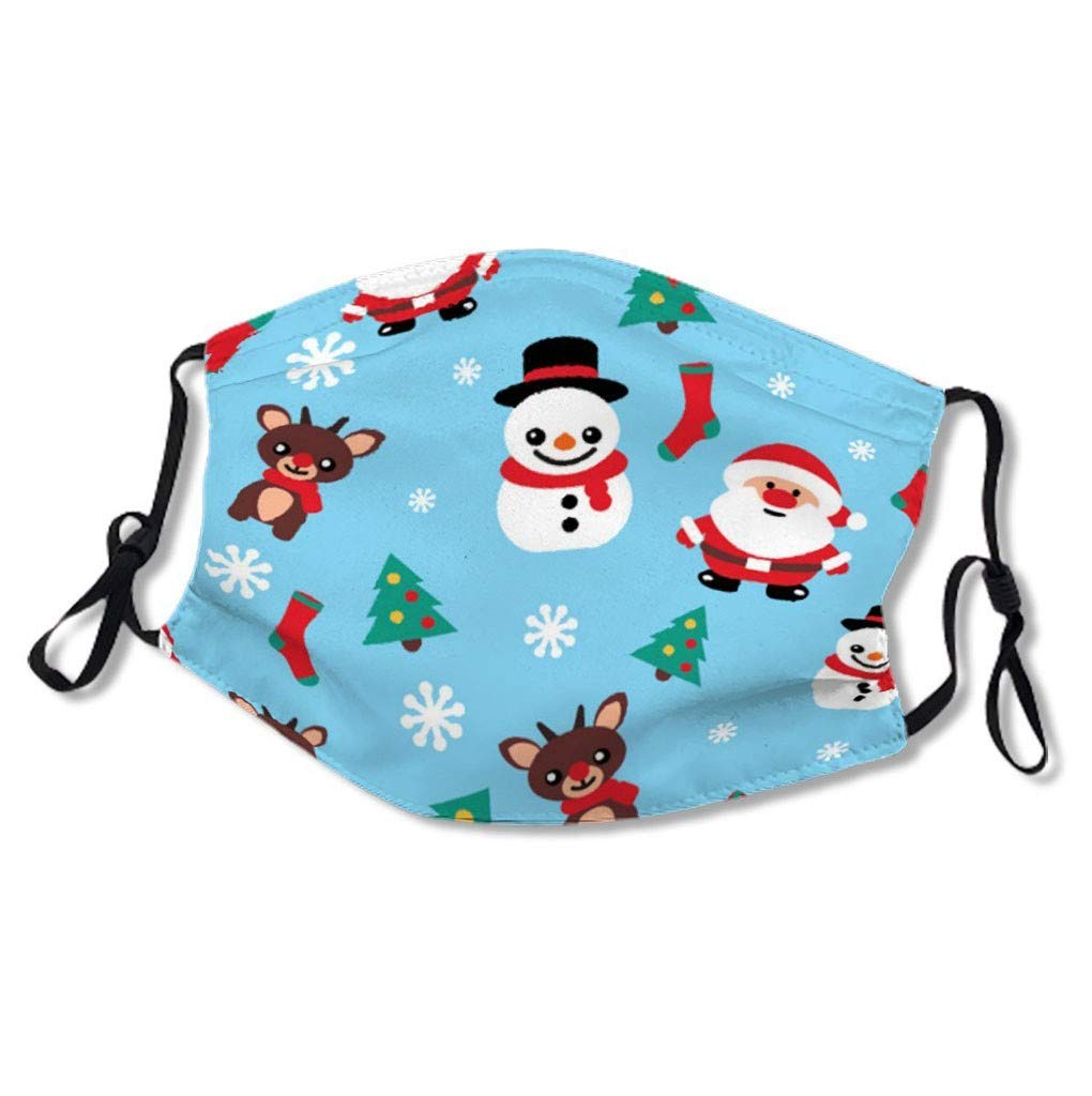 ATRISE Christmas Face Mask with Nose Bridge - Reusable, Washable & Comfortable Holiday Mask for Adults - Printed Unisex Mouth Cover for Festive Parties, Shopping & Winter Protection