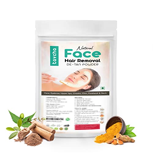 100% Natural & Herbal Face Hair Removal DE TAN Powder - Gentle Skin Whitening & Exfoliating Treatment for Smooth, Hair-Free Skin | Perfect for Facial Hair Removal, Tan Removal & Brightening Dull Skin