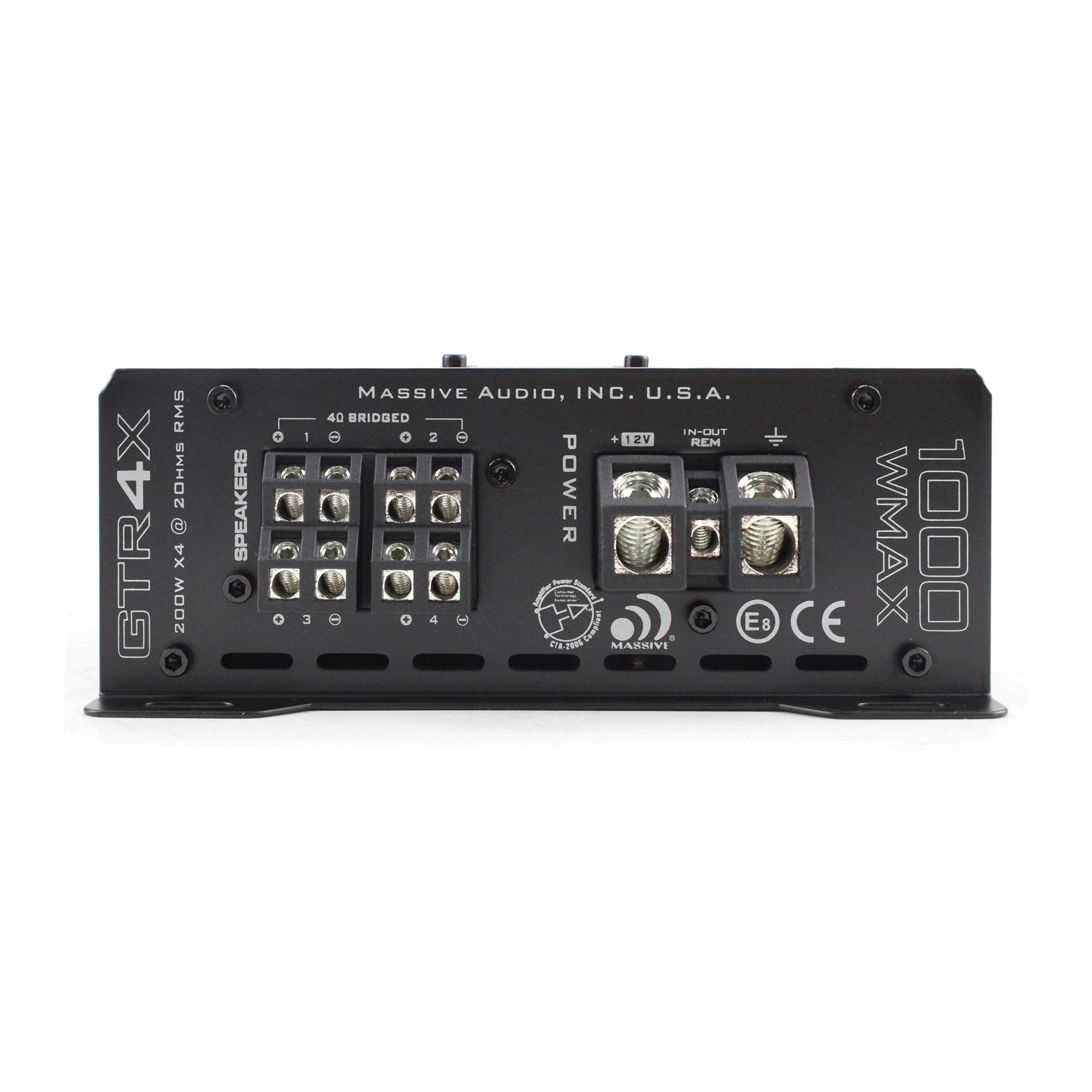 GTR4X 2200W 4 Channel Car Amplifier - 220 Watts RMS x 4 @ 2 Ohm, High Power Audio Amp for Car Stereo System, Perfect for Trucks, SUVs & Custom Car Audio Upgrades