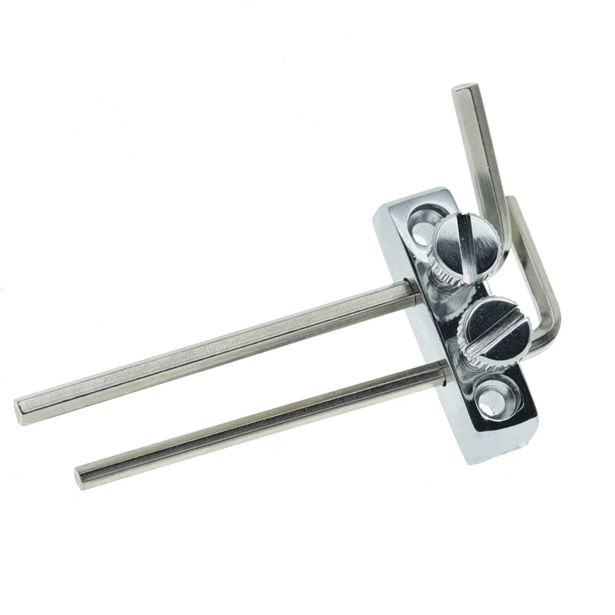 Chrome Guitar Bass Allen Wrench Set - 6-in-1 Key Headstock Wrench Holder for FR Tremolo System | Perfect for Guitar Maintenance & String Adjustments | Ideal for Musicians, Guitar Techs & DIY Repairs
