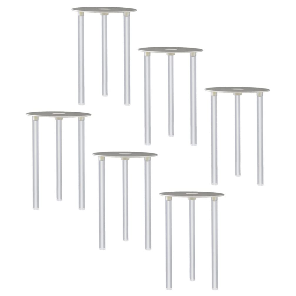 Operitacx 6-Piece Reusable Cake Tier Support Kit - Sturdy Cake Stacking Dowels & Boards for Tiered Cake Construction - Perfect for Wedding, Birthday & Special Occasion Baking Supplies