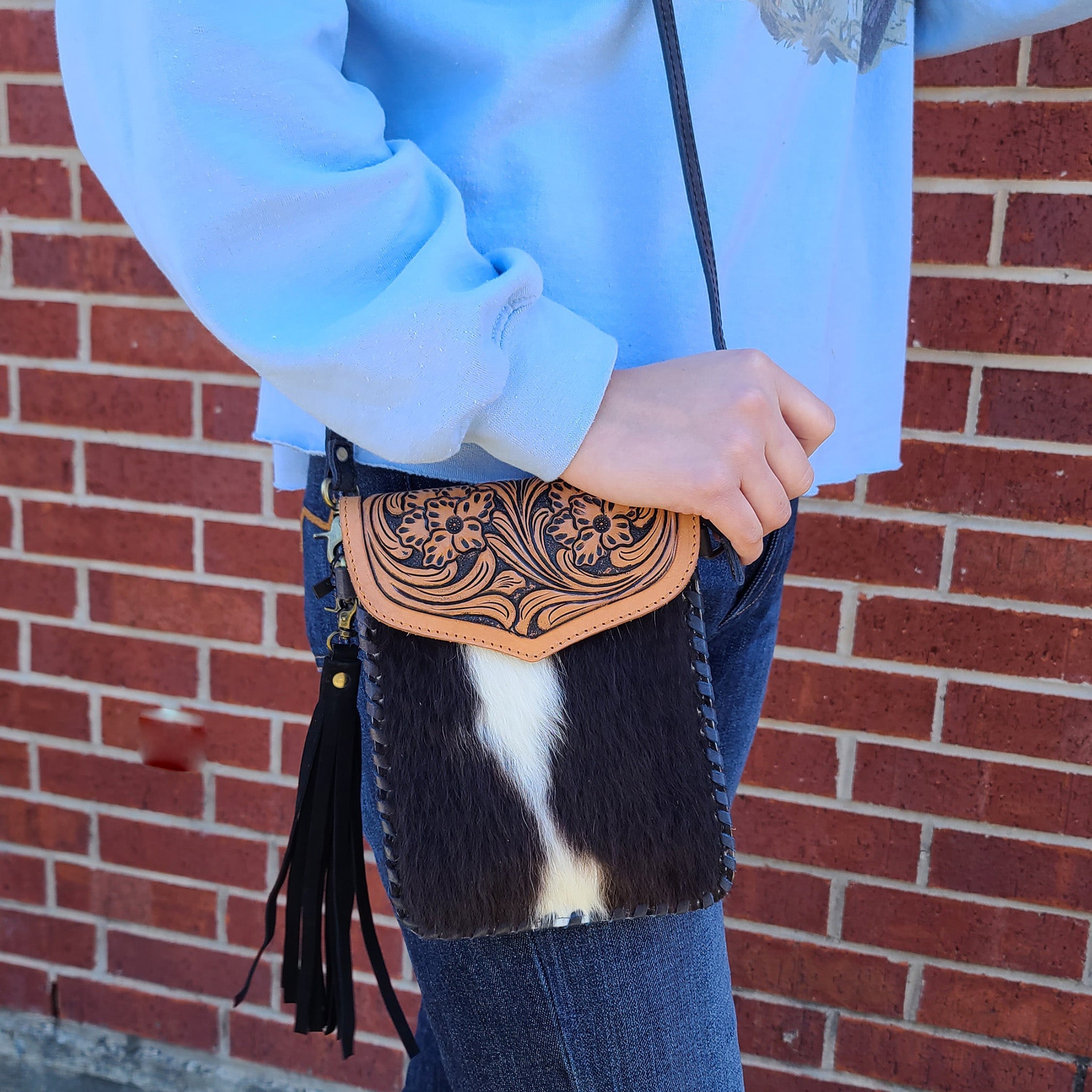 American Darling Mini Crossbody Purse with Hidden Tool Compartment & Fringe - Stylish Boho Bag for Women, Perfect for Music Festivals & Night Out