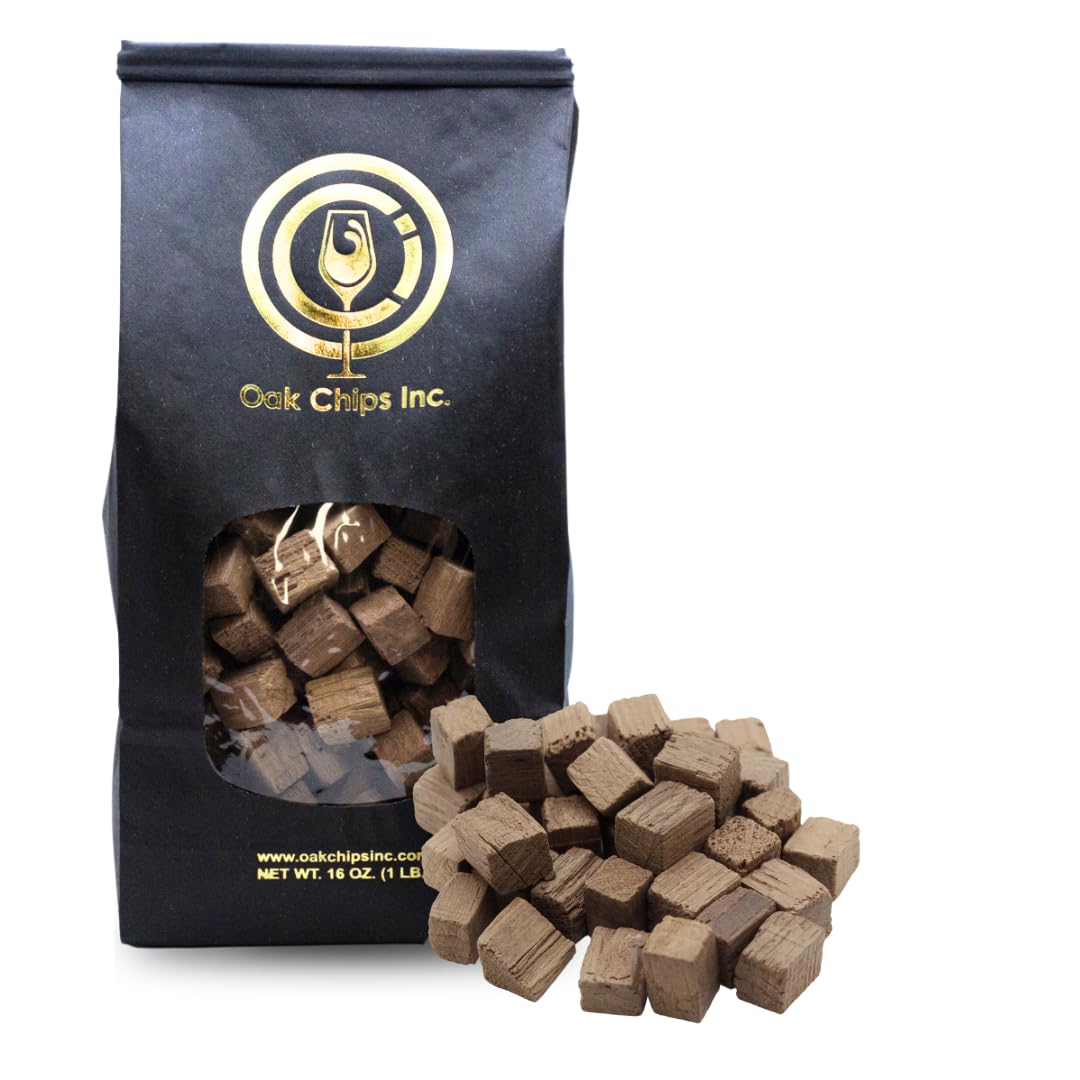 Premium French Oak Cubes for Brewing & Aging - Medium Toast 1 lb - Enhance Wine, Spirits, Beer Flavor - Perfect for Home Brewers & Distillers - Ideal for Barrels, Fermentation & Cocktail Infusions