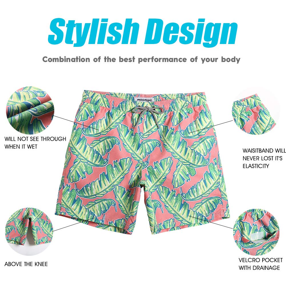 Maamgic Men's Slim Fit Swim Shorts - 7 Inch Quick Dry Swim Trunks for Beach, Pool & Water Sports | Comfortable & Stylish Swimwear