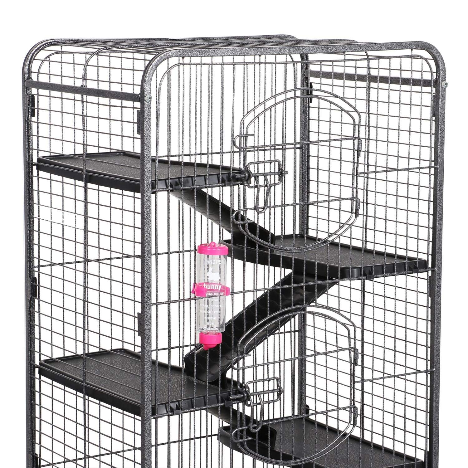 6-Level Metal Ferret Cage Playpen for Rabbits, Chinchillas & Squirrels - 25.2