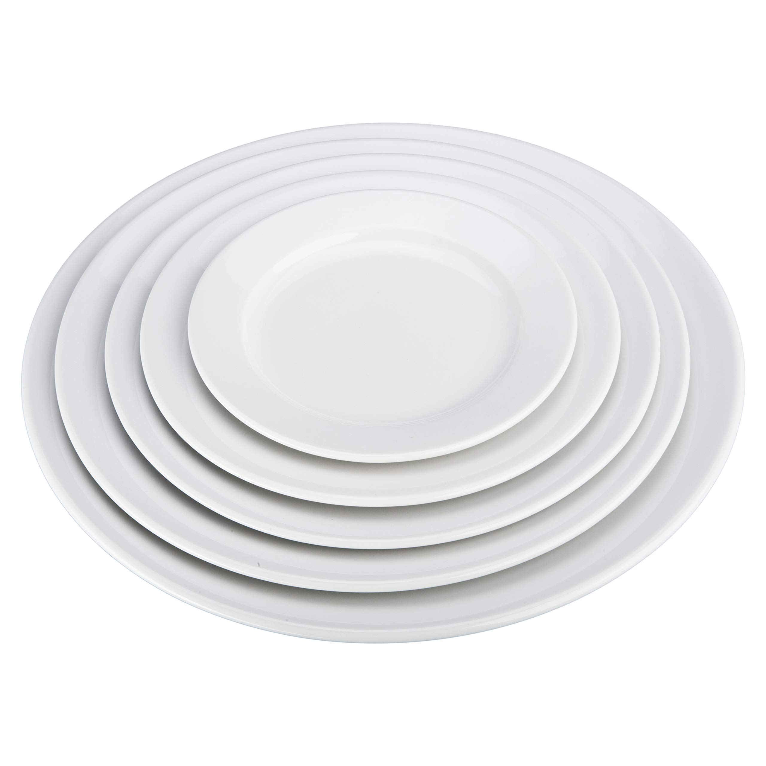 BIA Cordon Bleu 901606S6SIOC White Charger Plates - Elegant Serveware for Dining & Events - Perfect for Weddings, Parties & Formal Dinners