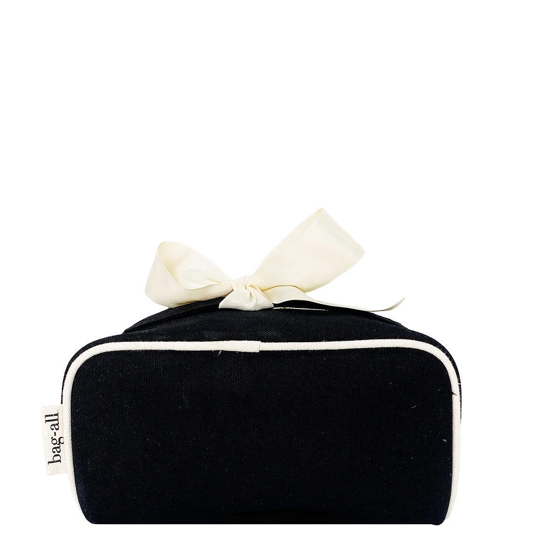 Black Accordion Box Makeup & Toiletry Organizer - Travel Cosmetic Case for Women, Perfect for Home, Office & Vacation Storage