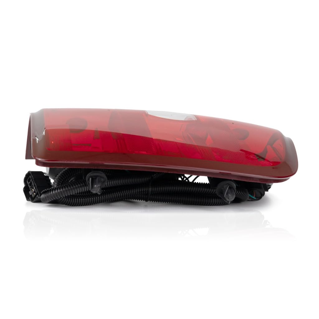 2011-2014 Chevy Silverado 2500 Passenger Side Tail Light Assembly - 1st Design with Bulbs, Single Rear Wheel, Dual Filament, Back-Up Light - CAPA Certified Replacement for GM2801207 & 25958483 | Perfect for Truck Restoration & Nighttime Safety Upgrades