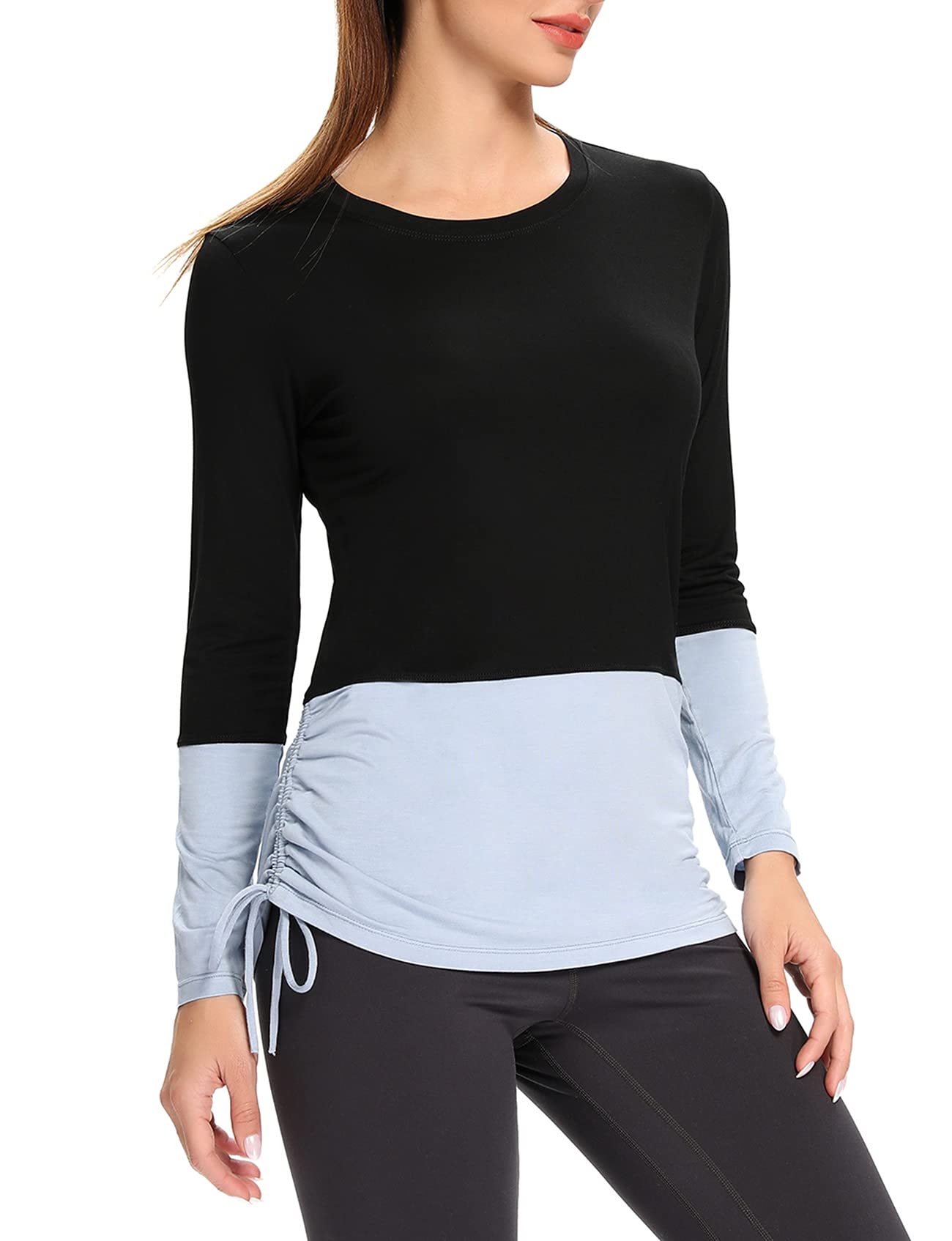 CakCton Women's Long Sleeve Athletic Shirt - Breathable Workout Top for Running, Yoga & Gym - Moisture Wicking Performance Tee for Women's Sports & Active Lifestyle