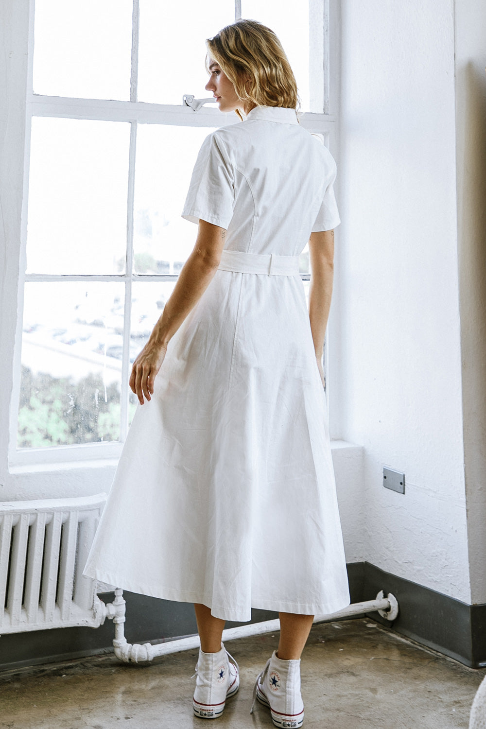 Lucky Me Button Down Dress for Women - Stylish Casual & Office Wear - Perfect for Work, Dates, and Everyday Outfits