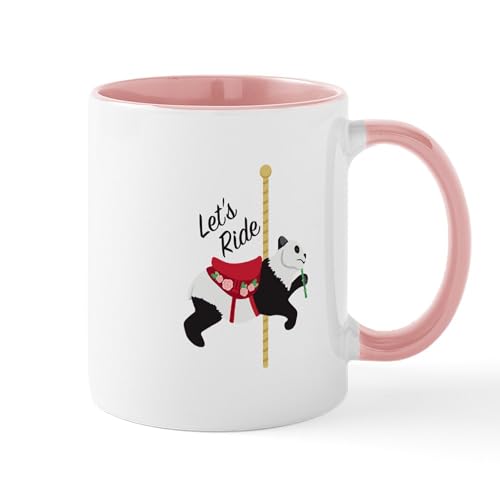 White/Pink Inside - Panda Ride Mugs