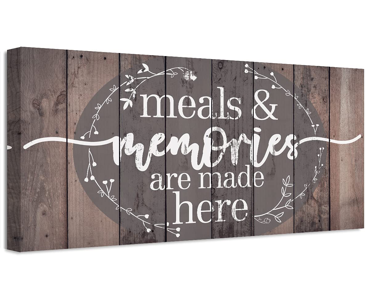 24x48 Stretched Canvas Wall Art - Wood Style Kitchen Decor, Farmhouse Dining Room Sign, Restaurant & Pantry Wall Print - Perfect Housewarming Gift for Home, Kitchen & Dining Room Decorations | Ideal for Farmhouse, Rustic & Modern Interior Design
