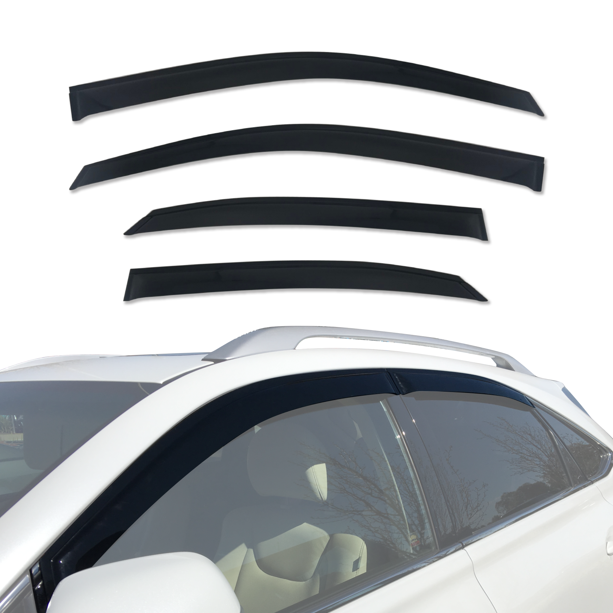 Premium Weather Shields for Lexus RX Series (RX270/RX350/RX450H) 2009-2015 - Rain Guards & Window Deflectors for All-Weather Protection & Enhanced Style - Perfect for Daily Commutes & Road Trips