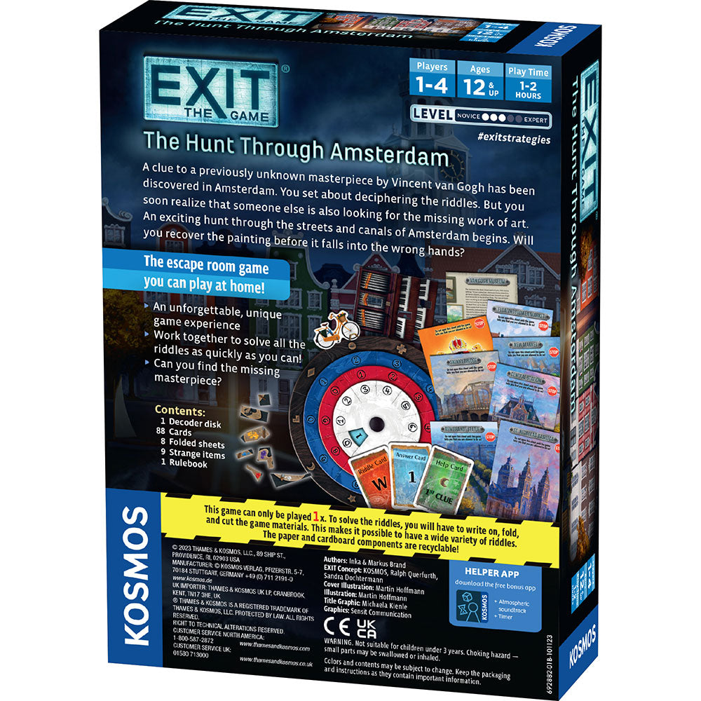 EXIT: The Game - The Hunt Through Amsterdam | Escape Room Board Game for Adults & Families | Perfect for Game Nights & Team Building