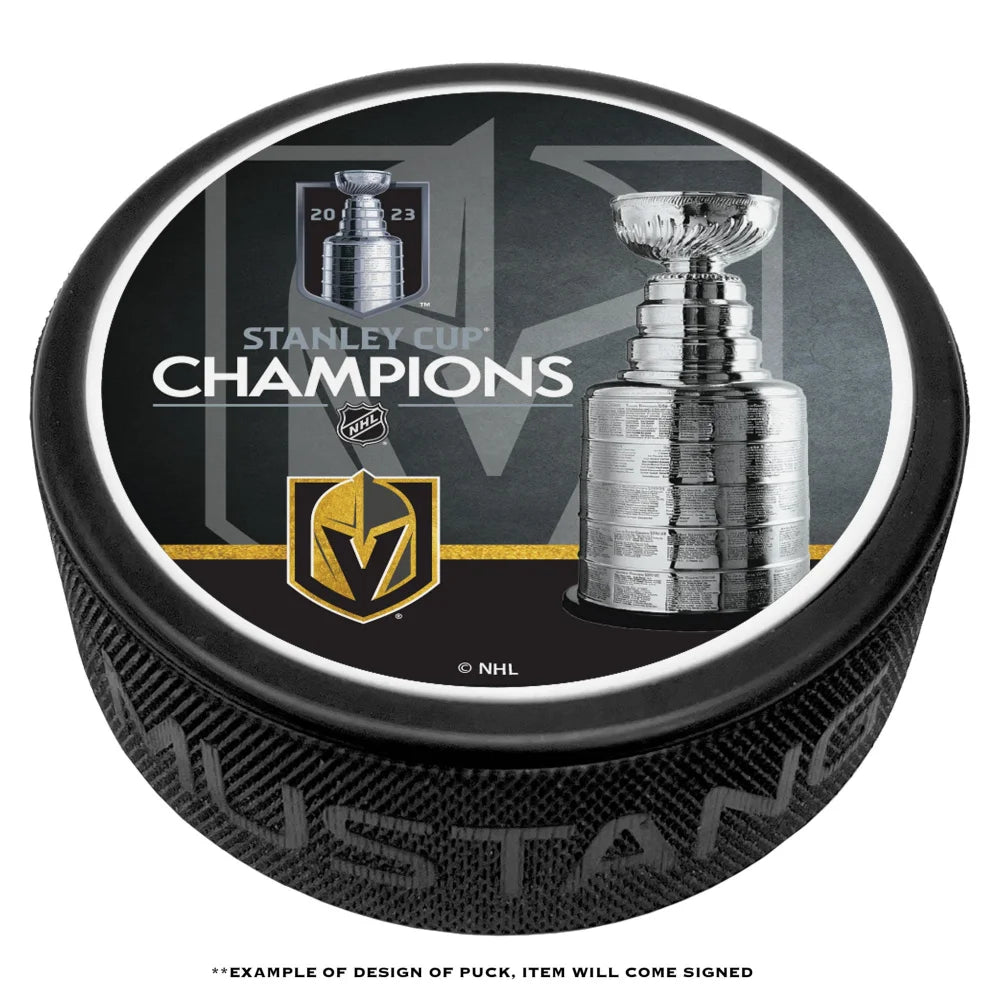 Michael Amadio Autographed Vegas Golden Knights Stanley Cup Hockey Puck - COA & IGM Certified - Perfect for NHL Fans, Collectors & Memorabilia Displays