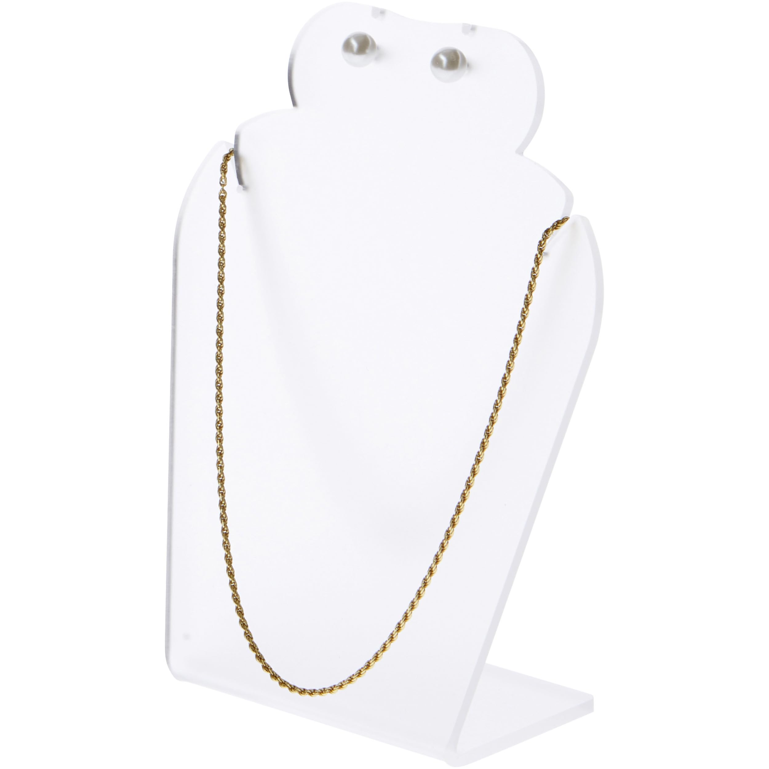 Frosted Acrylic Jewelry Display Stand for Necklaces & Earrings - 6 Pack (4.625