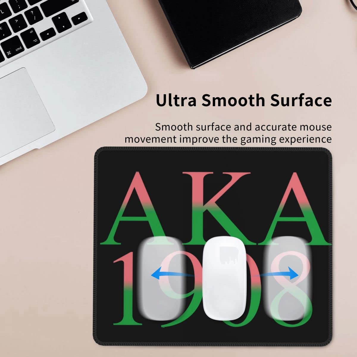 Premium Non-Slip Mouse Pad with Stitched Edge - Customized 8.3