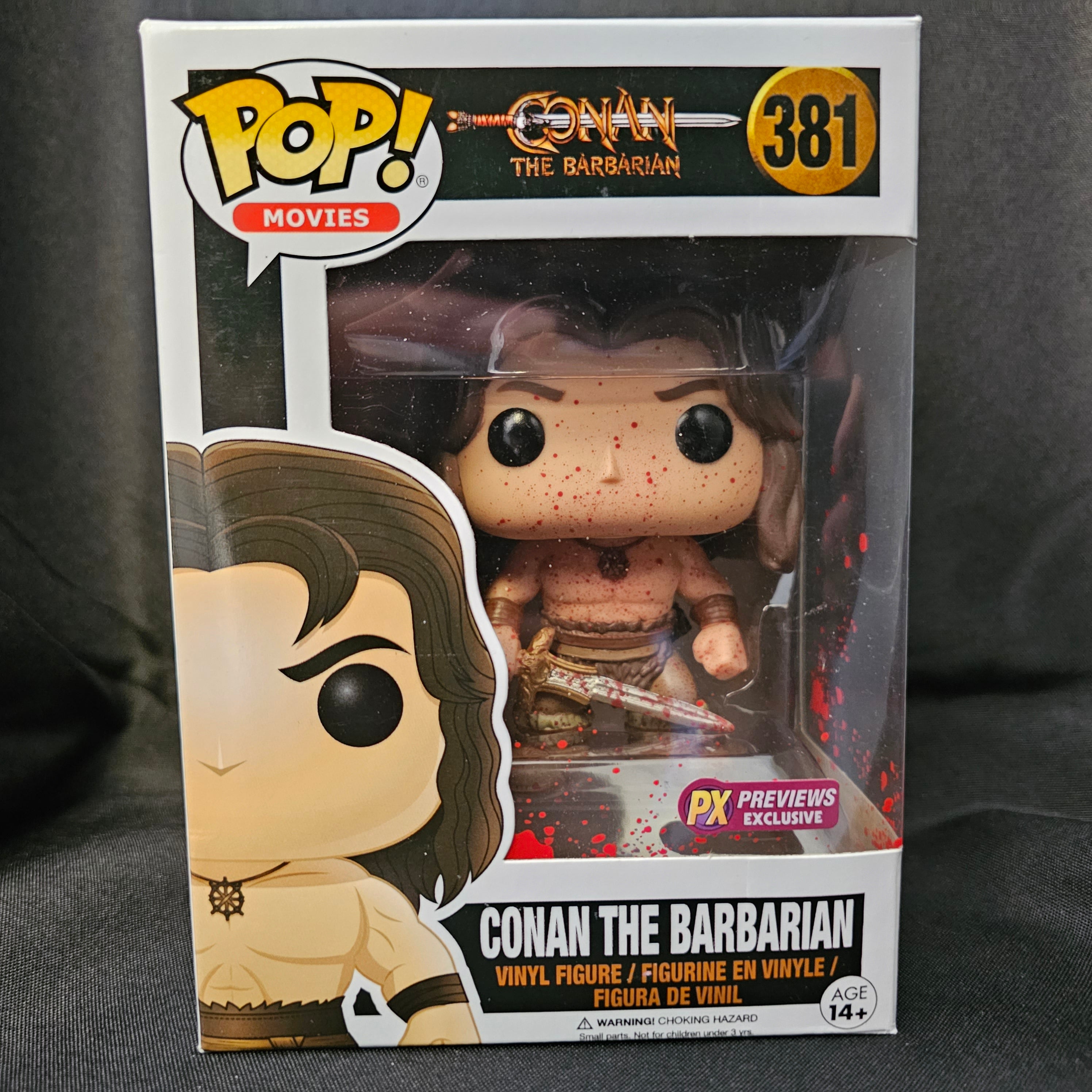 Conan the Barbarian Pop! Vinyl Figure - Bloody Exclusive Edition #381 | Collectible Action Figure for Fans & Movie Merchandise Displays