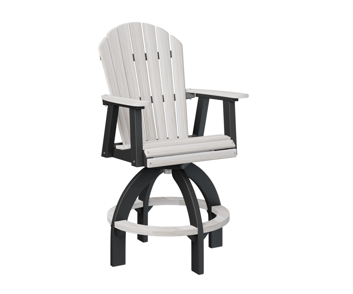 Berlin Gardens Comfo Back Swivel Bar Chair - Adjustable Height Counter Stool for Kitchen Island, Breakfast Nook & Home Bar - Comfortable Swivel Seat with Back Support