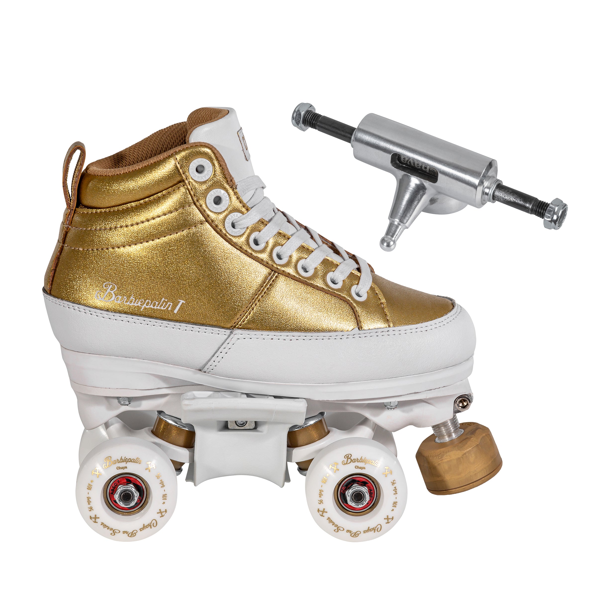 Kismet Barbie Skateboard Gold Park Truck Bundle - Perfect for Girls Skateboarding, Outdoor Play & Park Adventures
