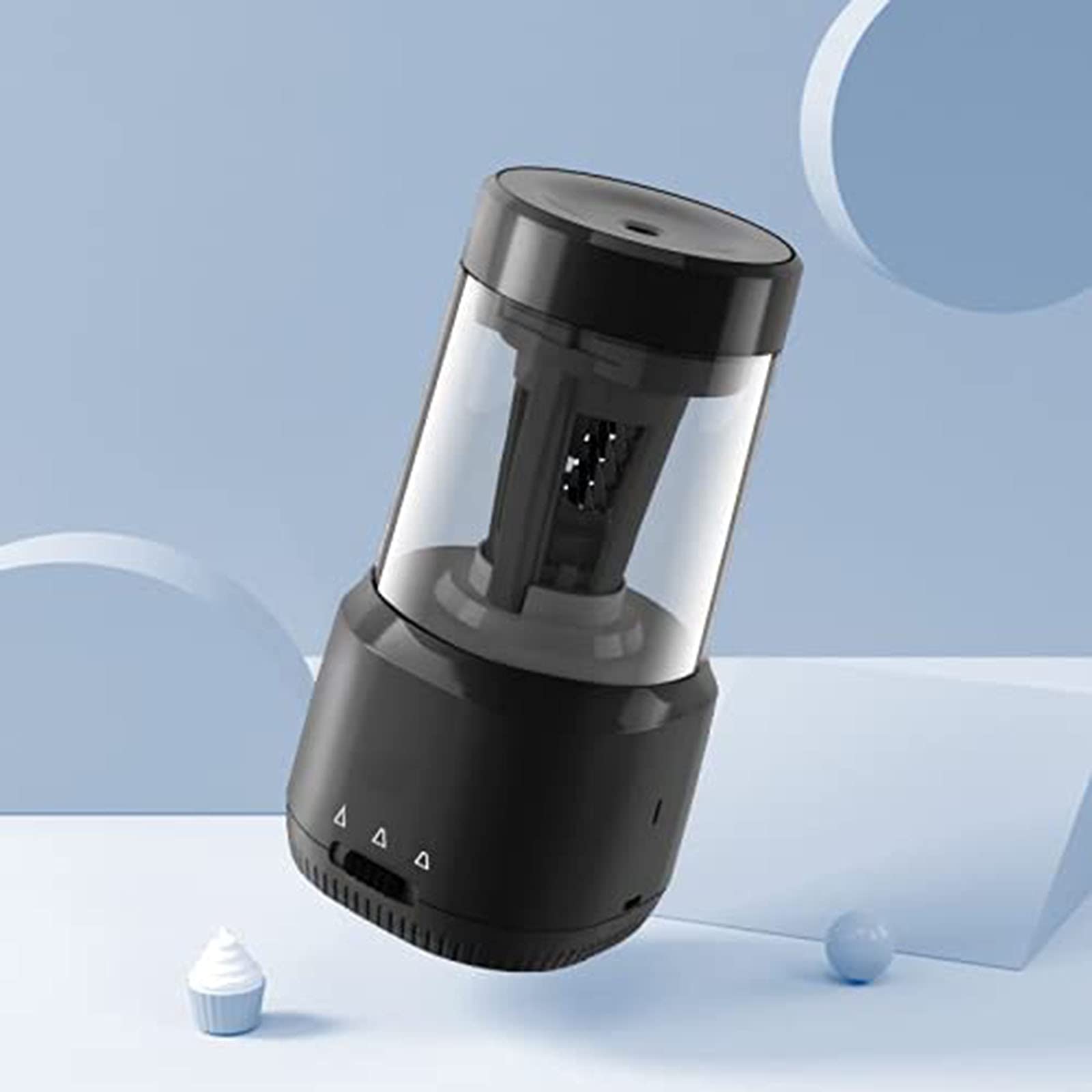 Automatic Electric Pencil Sharpener - USB & Battery Powered, Upgraded Design for School, Office & Home Use | Portable & Convenient Stationery (Black) | Perfect for Students, Artists & Professionals