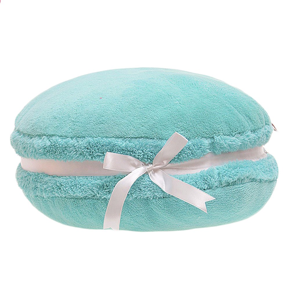 ChezMax Macaron Plush Throw Pillow - Round Microbead Bolster Cushion for Sofa, Bed, Office & Car (14.5