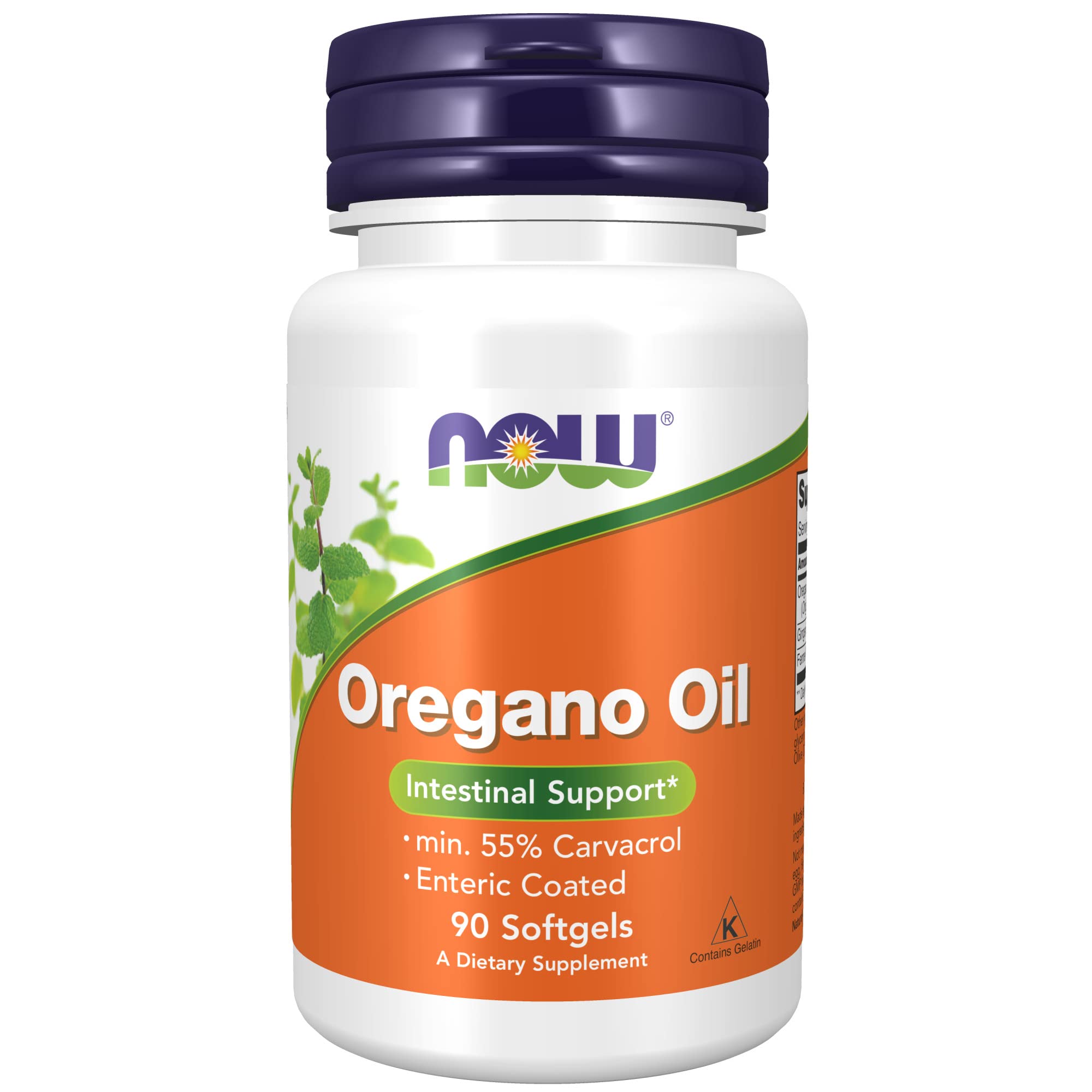NOW Supplements Oregano Oil with Ginger and Fennel Oil - 90 Enteric Coated Softgels for Digestive Support & Immune Health - Perfect for Travel, Daily Wellness & Natural Immune Boost