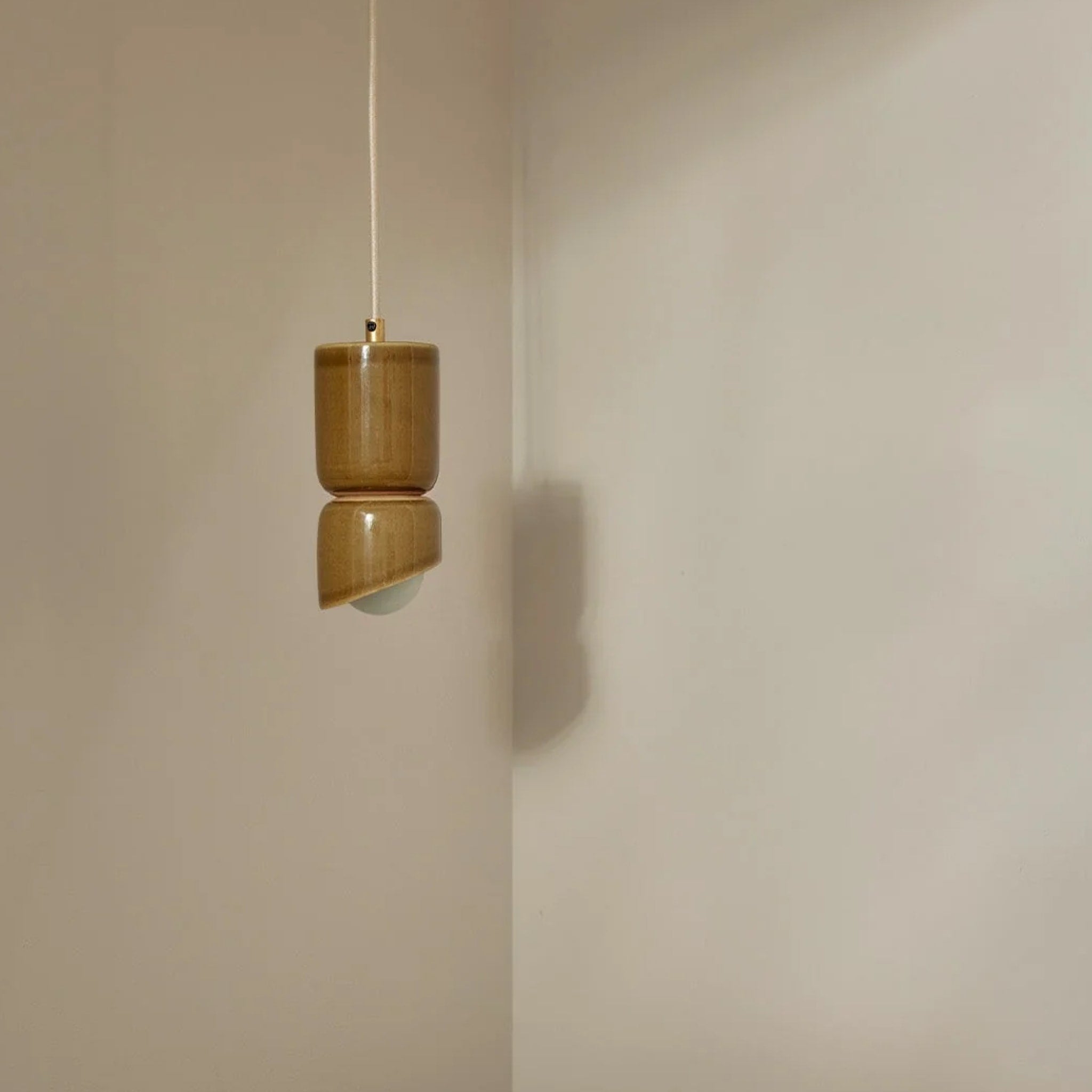 PRE ORDER MARZ DESIGNS Terra 1.5 Pendant Light - Modern Fabric Shade in Chartreuse/Brass Finish - Perfect for Kitchen Island, Dining Room & Bedroom Lighting