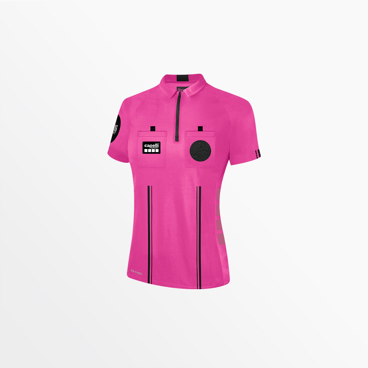 Women's Official Referee 1/4 Zip Short Sleeve Jersey - Breathable Performance Shirt for Soccer, Basketball & Volleyball Games