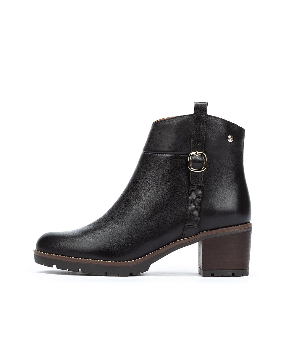 PIKOLINOS Women's Leather High-Heel Ankle Boots - Llanes Collection | Comfortable Dress Boots for Office, Party & Evening Wear