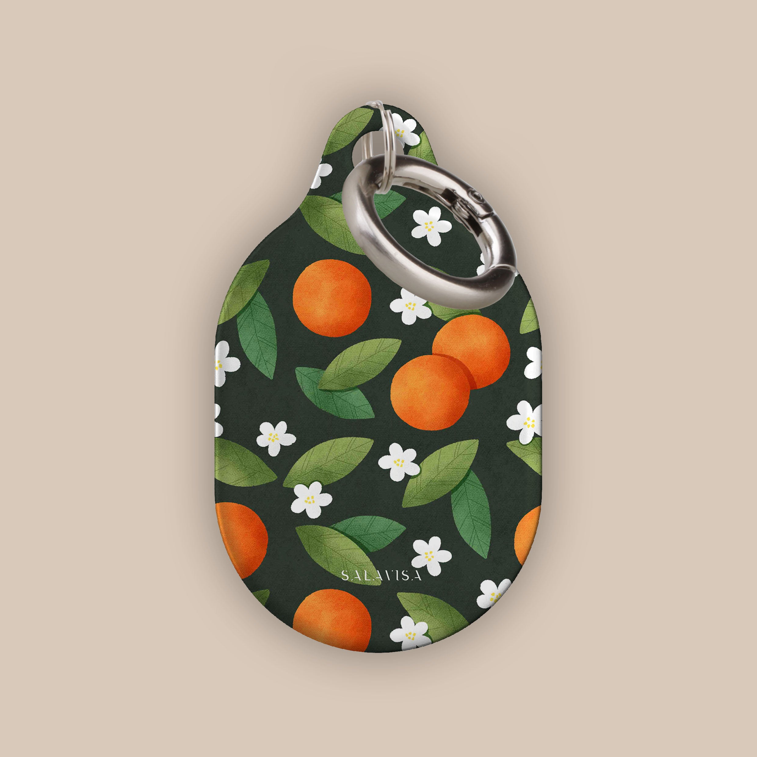 Orange Summer Mix AirTag Holder - Waterproof & Durable Keychain for Apple AirTag - Perfect for Travel, Luggage, Backpacks, and Pets Tracking