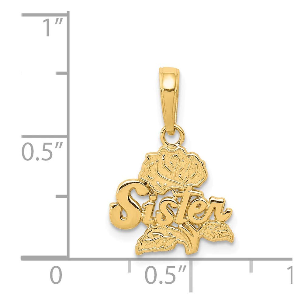 14K Yellow Gold Sister Rose Pendant Necklace - Elegant Jewelry Gift for Women | Perfect for Birthdays, Anniversaries & Special Occasions