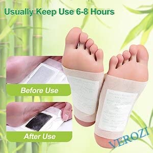 Natural Detox Foot Pads for Stress Relief & Better Sleep - FI FIDROXIMPERIA Cleansing Foot Patches to Remove Toxins, Pain-Free Body Detox Kit (10 Pads) - Perfect for Nighttime Use & Post-Workout Recovery