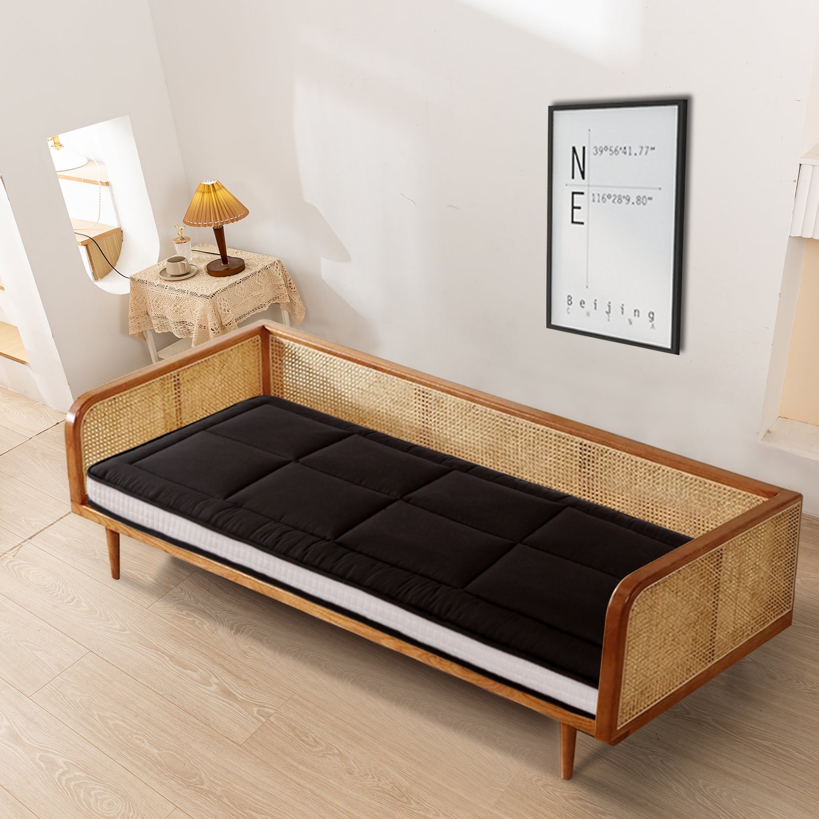MAXYOYO 32 x 75 Inch Cot Size Futon Mattress - Foldable Floor Mattress, Tatami Mat for Guest Bed, Camping & Home Decor | Comfortable & Space-Saving Sleeping Solution