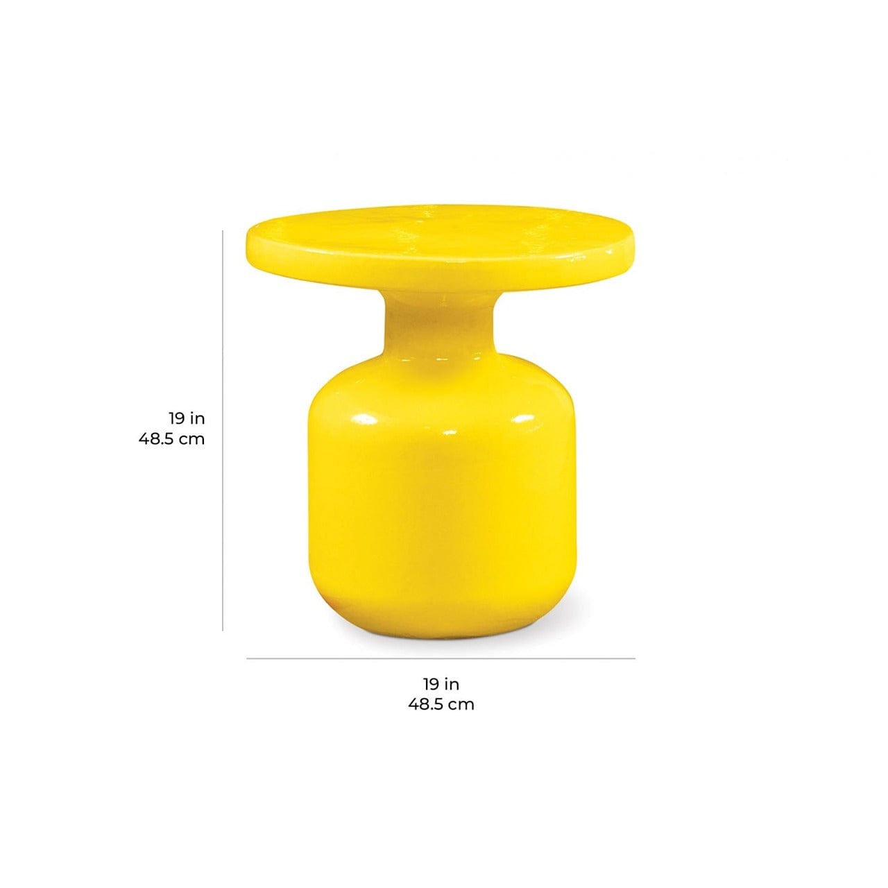 Modern Glass Bottle Accent Table - Stylish Side Table for Living Room, Bedroom & Office - Perfect for Home Decor, Small Spaces & Nightstands