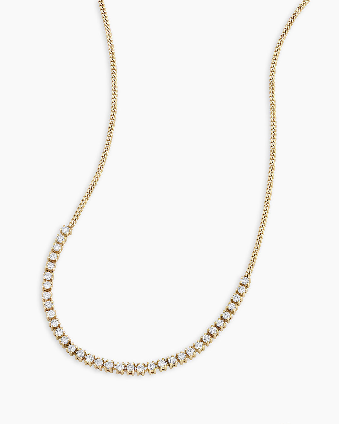 Diamond Row Melbourne Necklace - Elegant 14K Gold Plated Women's Jewelry for Parties, Weddings & Special Occasions
