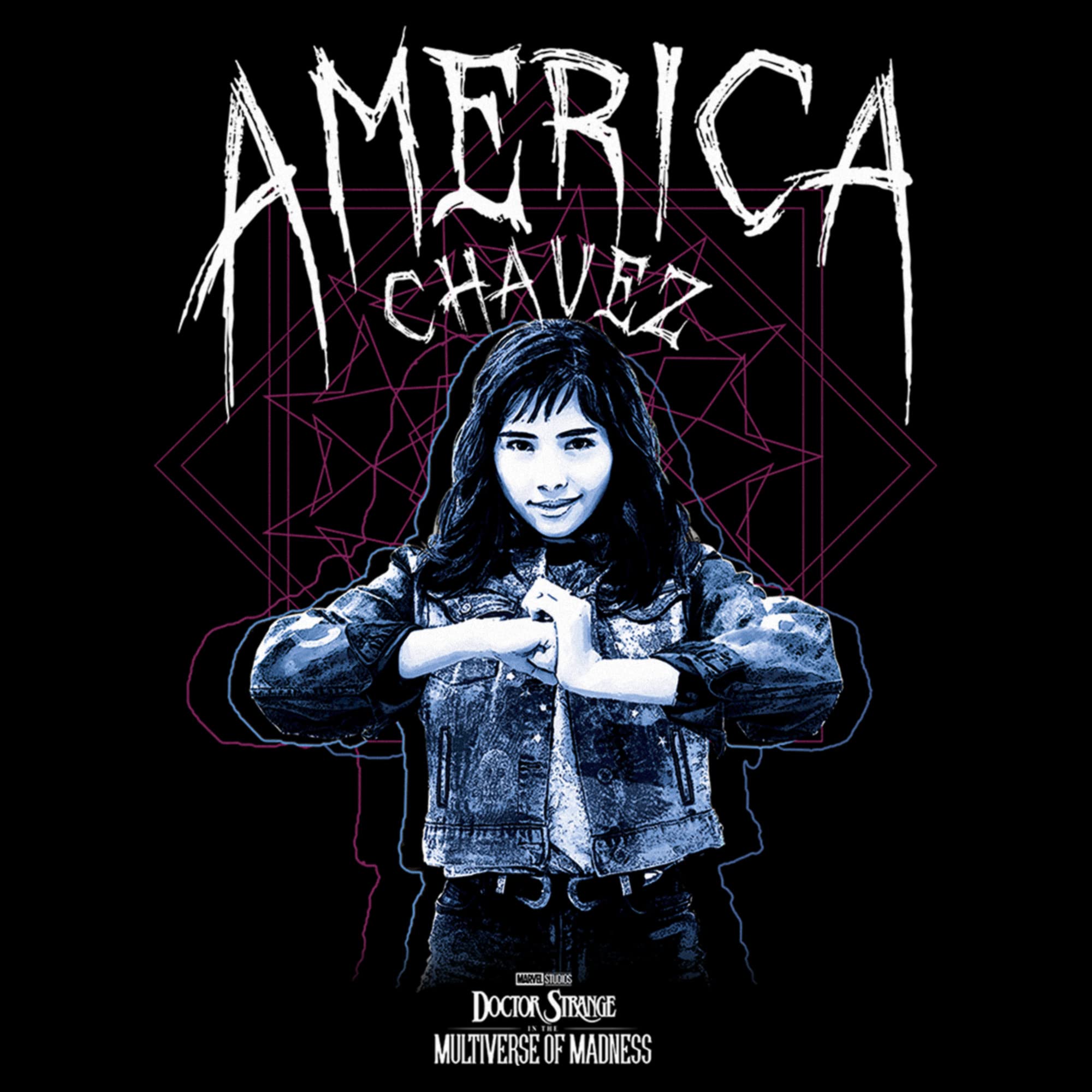 Women's Marvel Doctor Strange in The Multiverse of Madness America Chavez Graphic T-Shirt | Superhero Movie Merchandise | Casual Wear & Cosplay Outfit