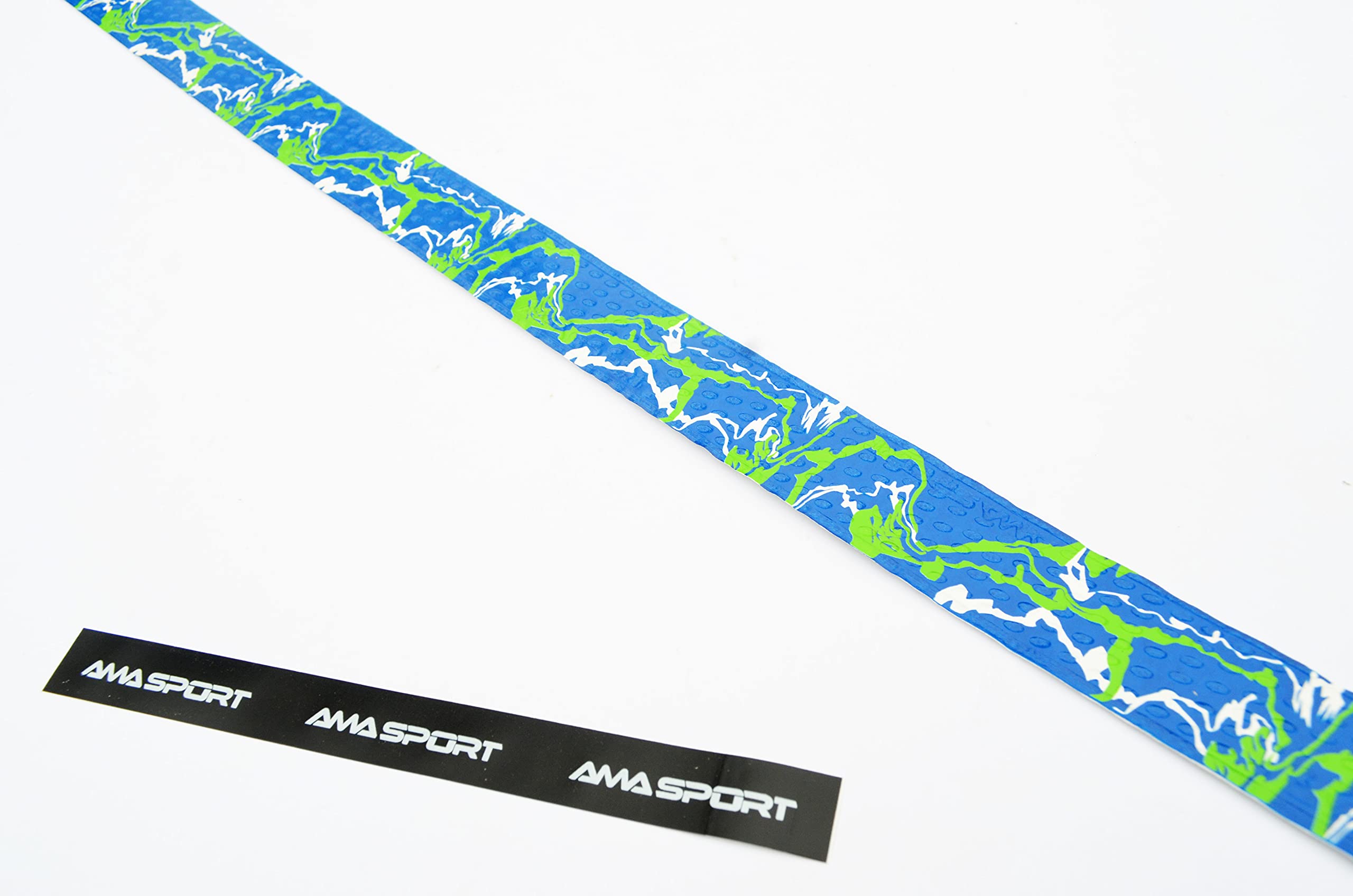 Premium Baseball Bat Grip Tape - AMA Sport Grip & Rip Cushioned Softball 1.10mm Non-Slip Batting Grip (Green/White/Blue Marble) - Perfect for Baseball, Softball & Training Practice