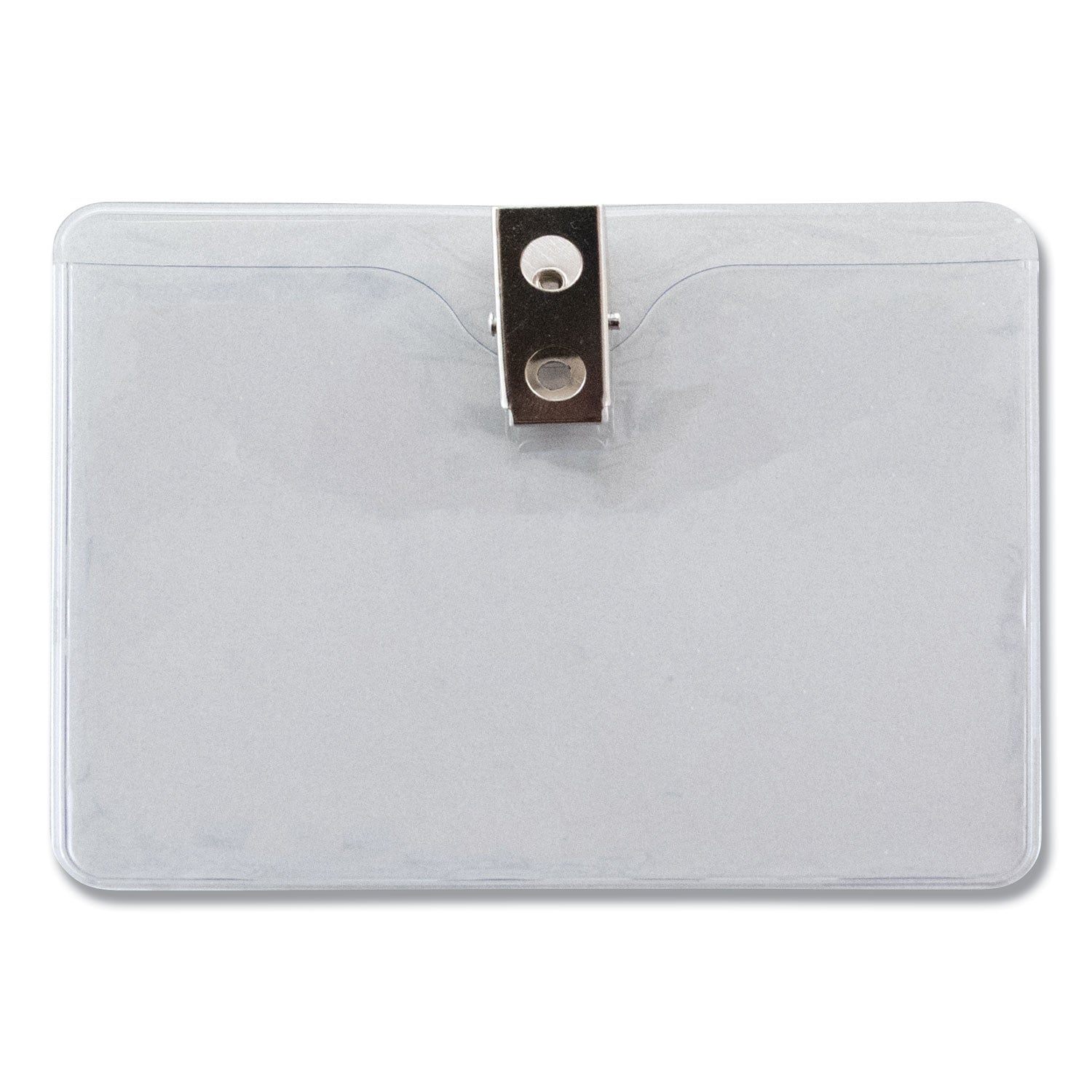 Premium Clear ID Badge Holders with Secure Clip - 4.13