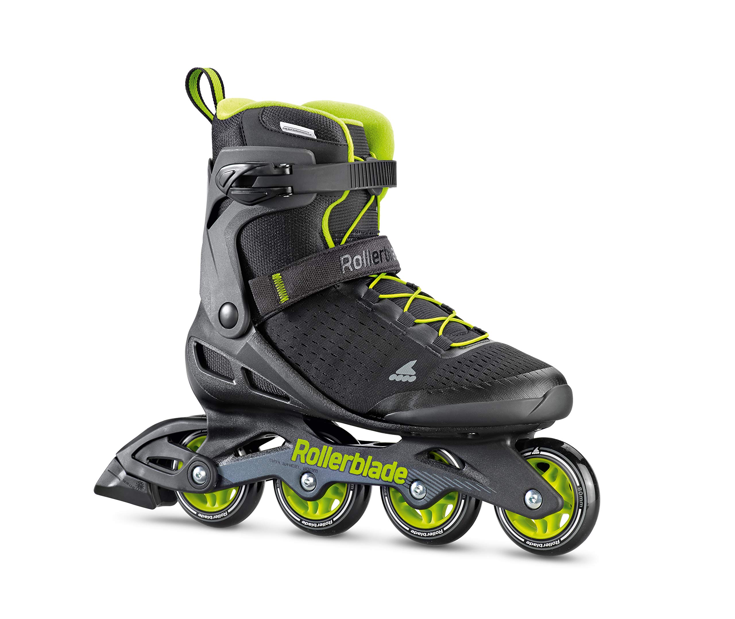 Rollerblade Zetrablade Elite Men's Adult Fitness Inline Skates - Black & Lime - High Performance Inline Skates for Outdoor Exercise, Fitness Training & Recreational Skating