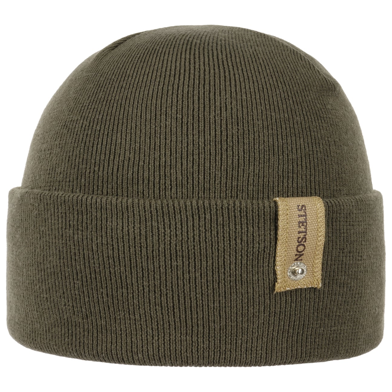 Stetson Organic Cotton Merino Wool Beanie with Foldable Cuff - Warm Winter Hat for Men & Women - Perfect for Skiing, Hiking, and Cold Weather Activities