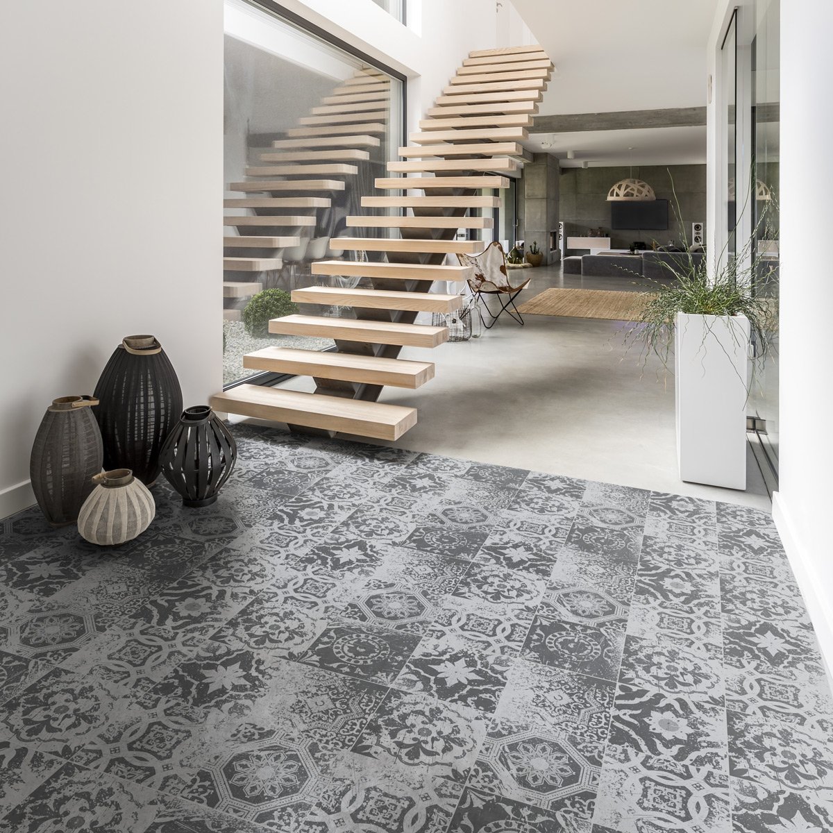 Non-Slip Bathroom Floor Tile Stickers - Waterproof Adhesive Floor Tiles with Laminate Protection (60x100cm) - Perfect for Bathroom, Kitchen, Laundry Room & High-Traffic Areas