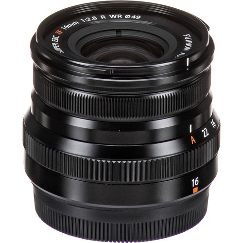 FUJIFILM XF 16mm f/2.8 R WR Prime Lens for Fuji X Series Cameras - Compact & Weather-Resistant Black Lens - Perfect for Street Photography & Travel