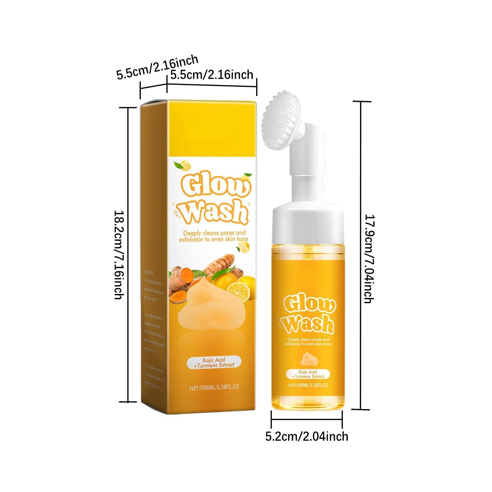 Best Turmeric Face Wash for Glowing Skin - Natural & Organic Cleanser for Acne & Dark Spots - Perfect for Daily Skincare Routine & Sensitive Skin Care