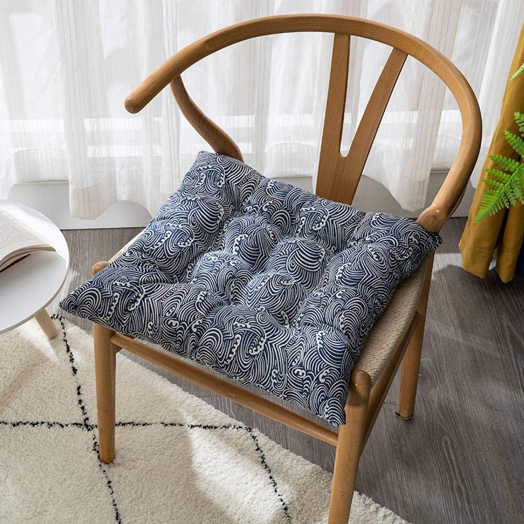 MQing Super Soft & Thick Comfort Seat Cushion - Breathable Cotton Linen Chair Pad for Office, Dining & Car (20x20 Inch) - Perfect for Work, Travel & Home Comfort