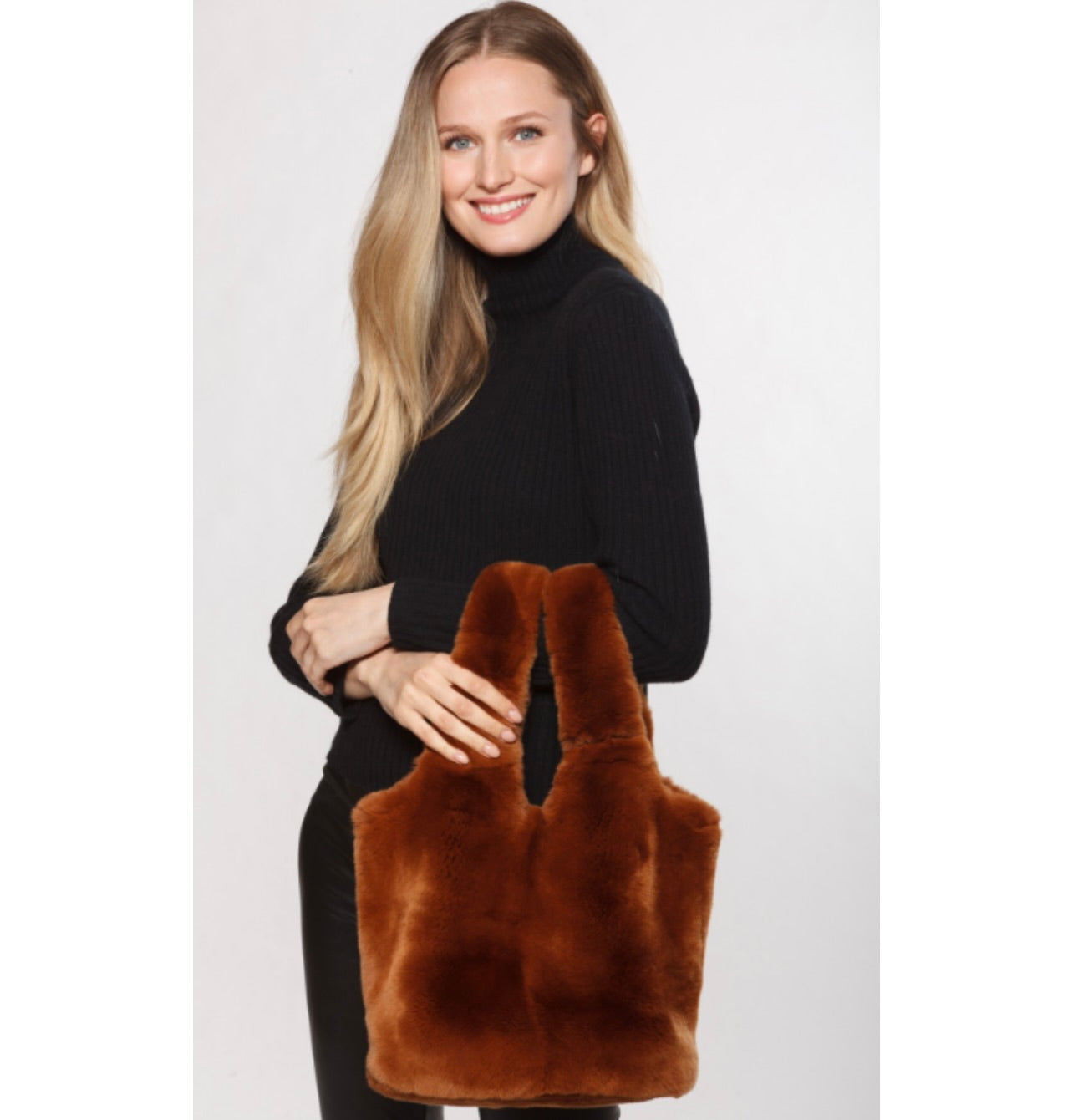 Genuine Rex Rabbit Leather Tote Bag for Women - Stylish & Durable Handbag for Work, Travel & Everyday Use
